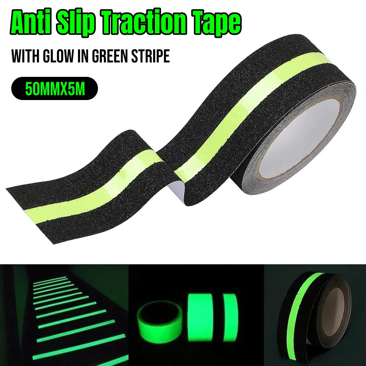 Non Slip Traction Tape Strip Floor Sticker Luminous Glow Stairs Adhesive